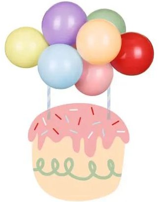 Kakedekorasjon med små Ballonger DIY