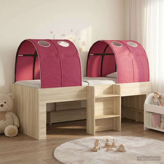  Seng med tunnel 4 pcs Sonoma og rød Konstruert tre
