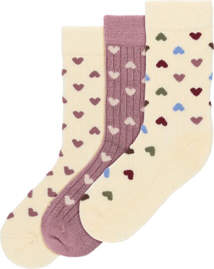 minipop Minipop Season Bamboo Socks 3 Pcs HEART MIX 31/34
