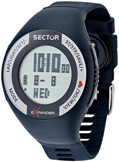 Sector Herreklokke R3251473002 Street LCD/Gummi Ø47 mm Sector Herreklokke R3251473002 Street LCD/Gummi Ø47 mm