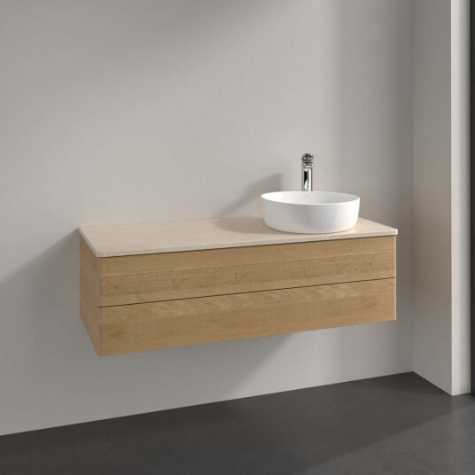 Villeroy & Boch Antao Servantskap med 2 skuffer 120x50x36 cm m/lys Eik/Crème