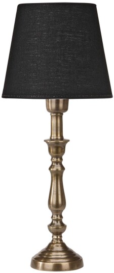 PR Home Therese bordlampe Antikmessing/svart skjerm 43 cm Natur