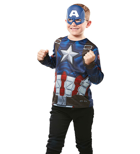 Rubies Kostymer Marvel's Captain America OneSize Kostymer Blå Rød