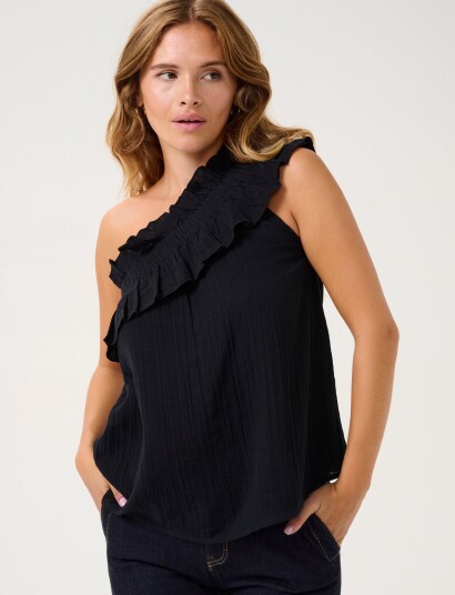 Culture Cupuf Elina One Shoulder Top   Black   L
