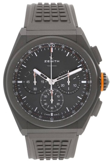 Zenith Herreklokke 97.9000.9004 01.R787 El Primero Grå/Gummi Ø44 mm