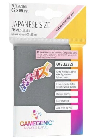 Gamegenic Dark Grey Japanese Prime Sleeves