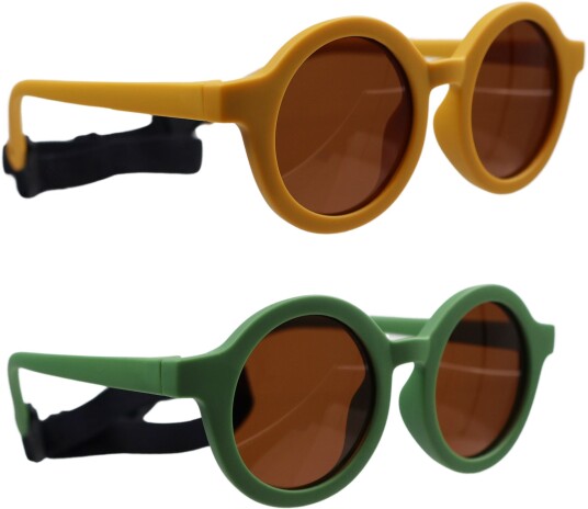 CarloBaby Solbriller Luma 2 pack 0 3 År Grønn/Gul