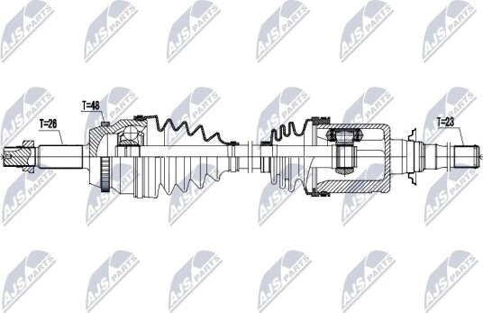 NTY NPW TY 230 Drivaksel