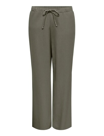 ONLY Carmakoma Cargoa Mw Linen Bl Pull Up Pant Cc Pnt   Khaki green   54 x 32