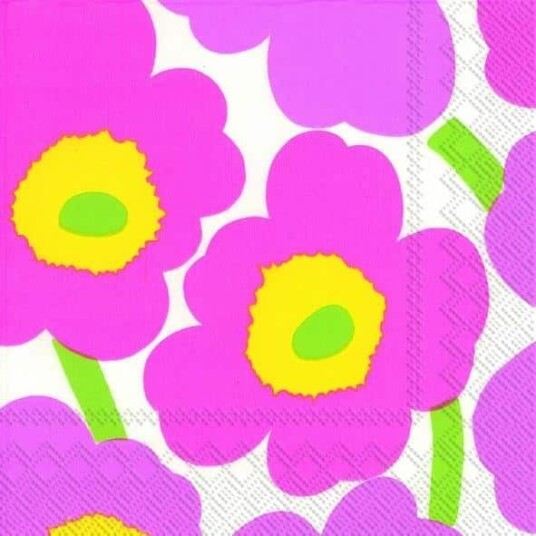Marimekko servietter kaffe Unikko light pink