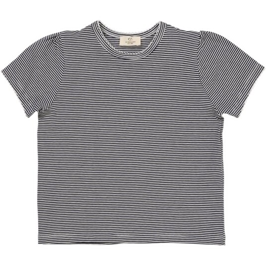 COPENHAGEN COLORS Marineblå/kremfarget stripete T-shirt 152