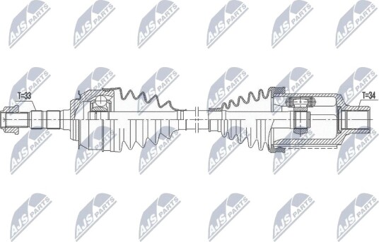 Nty Drivaksel NTY NPW DW 033 Nty Drivaksel NTY NPW DW 033