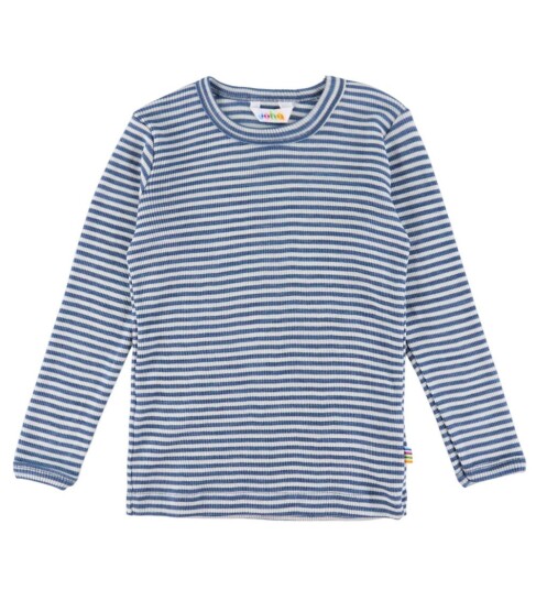 Joha Genser Ull/Silke Rib Blå/Stripete Joha 170 Genser Hvit