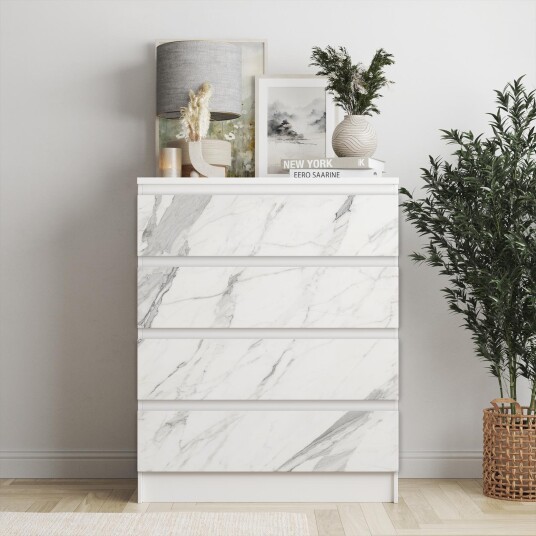 Selvklebende Klistremerker – Ikea Malm Dekaler / Velg Størrelse / Carrara Marmor Selvklebende Klistremerker – Ikea Malm Dekaler / Velg Størrelse / Carrara Marmor