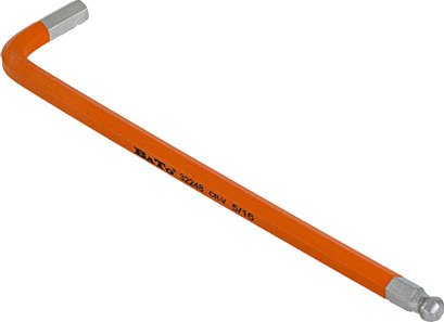 Bato Stiftnøkkel Farget Oransje Lang Med Kule 5/16" x 200mm