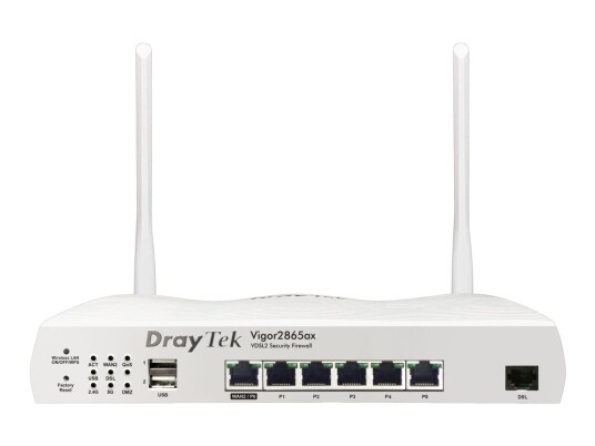DrayTek Vigor 2865Ax WiFi 6 Router med ADSL2+/VDSL2 Teknologi DrayTek Vigor 2865Ax WiFi 6 Router med ADSL2+/VDSL2 Teknologi