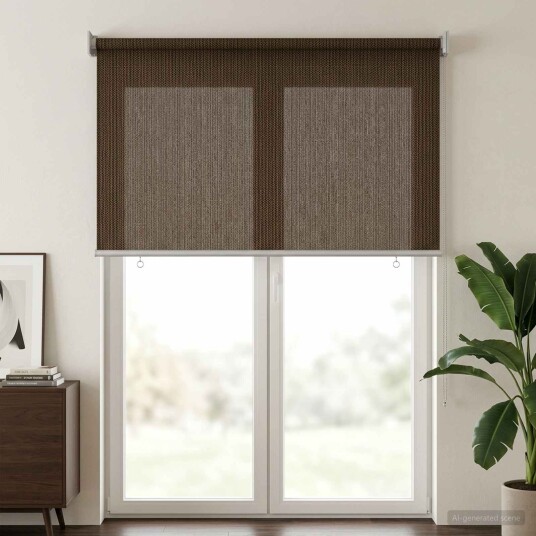 vidaXL Utendørs Rullegardin 90% UV-blokk Brun 120 x 230 cm HDPE