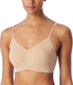 Schiesser BH Invisible Soft Bustier Padded Bralette Sand 36 Dame