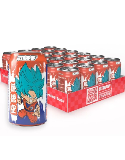 24 stk Goku Strawberry & Banana Soda Brus med Jordbær og Banansmak ULTRAPOP Helt Brett 24x330 ml Japan 24 stk Goku Strawberry & Banana Soda Brus med Jordbær og Banansmak ULTRAPOP Helt Brett 24x330 ml Japan
