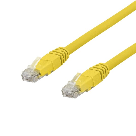 DELTACO U/UTP Cat6a patchkabel LSZH 0,3m Yellow