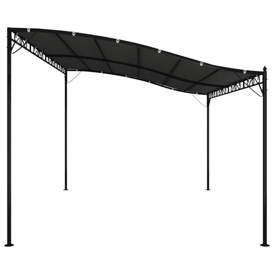 vidaXL Baldakin antrasitt 4x3 m 180 g/m² stoff og stål vidaXL Baldakin antrasitt 4x3 m 180 g/m² stoff og stål