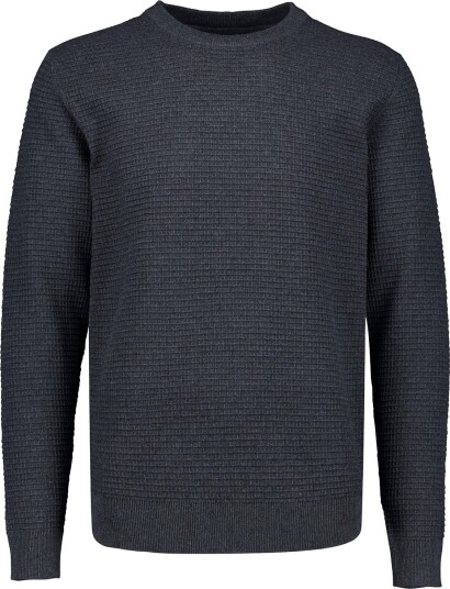 Lindbergh Structure O Neck Knit L/S   CHARCOAL   XXL