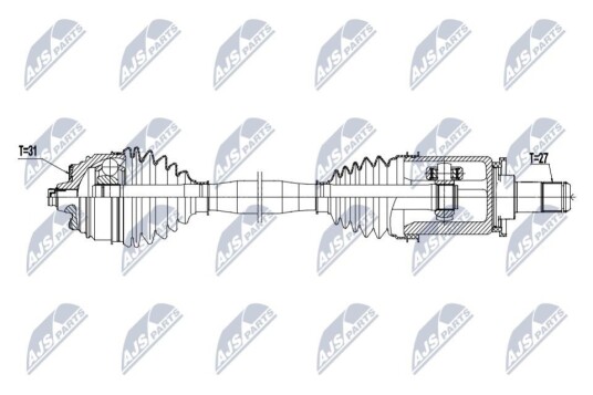 Nty Drivaksel NTY NPW BM 251 Nty Drivaksel NTY NPW BM 251