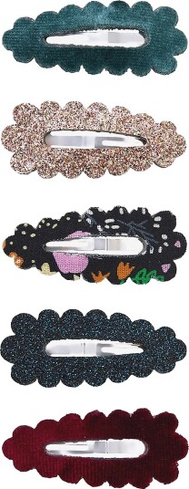 Mimi & Lula 5 Clic Clacs Mini Scalloped Blackberry MULTI One Size