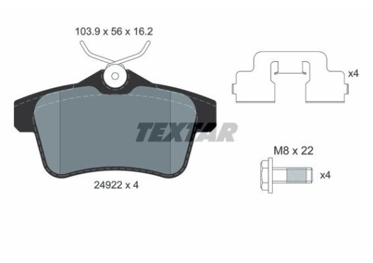 Bremseklosser TEXTAR 2492204