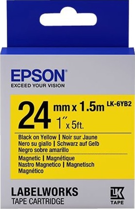 Epson Labelworks Lk 6Yb2 Svart På Hvitt Rull 1,8 Cm X 1,5 M 1 RullEr Magnetiske Etiketter For Labelworks Lw Z700fk Epson Labelworks Lk 6Yb2 Svart På Hvitt Rull 1,8 Cm X 1,5 M 1 RullEr Magnetiske Etiketter For Labelworks Lw Z700fk