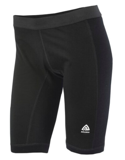 Aclima WarmWool Long Shorts W/Windstop Woman XS, Jet Black
