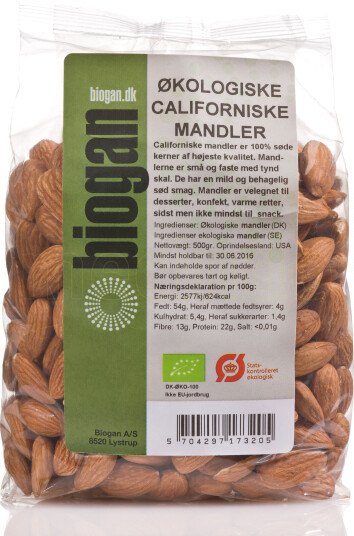 Biogan Mandler Californiske Ø 400g