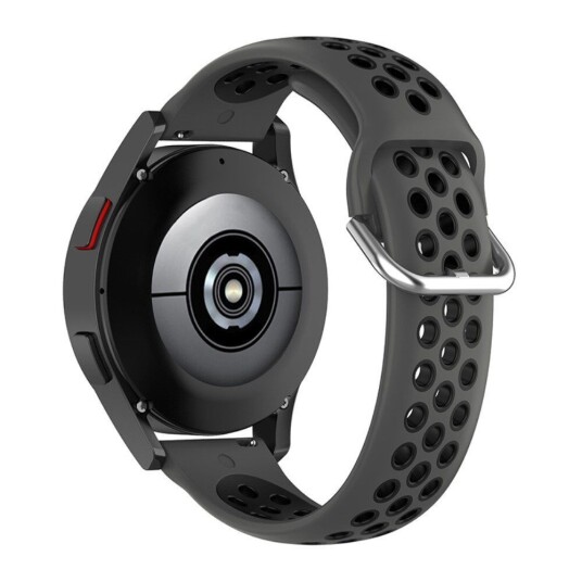 INCOVER Universal Smartwatch Tofarget Silikon Smartwatch-rem (20mm) - Mørkegrå / Svart