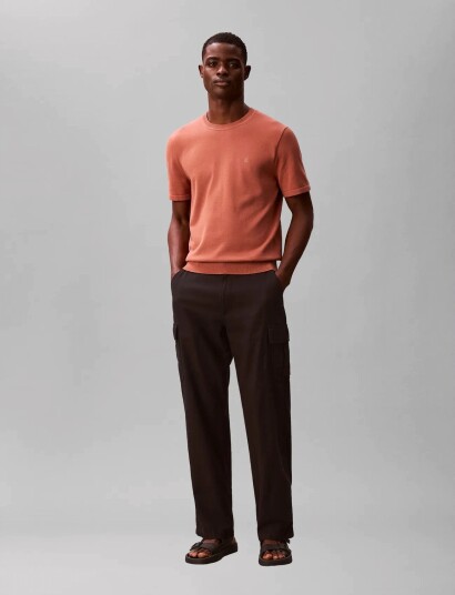 Calvin Klein Ss Supima Cotton Crew 14Gg Red XXL