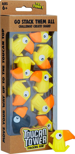 Funhouse Games Toucan Tårn Stabilitets- og Balansespill for Barn - Gul