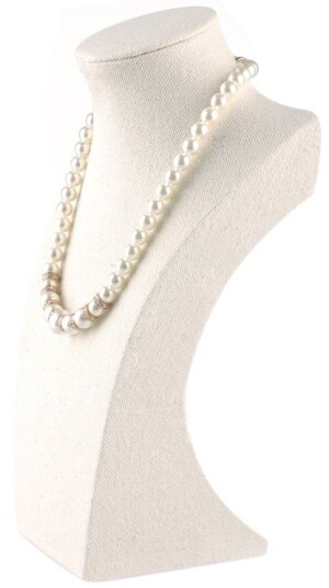 Smykkebyste - Hvit lin - 45x26 cm