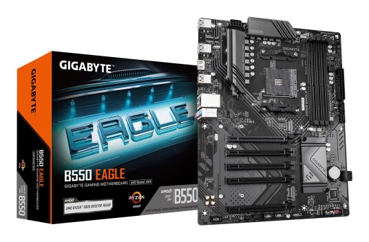Gigabyte B550 EAGLE Hovedkort ATX med AMD AM4 Socket og PCIe 4.0 Gigabyte B550 EAGLE Hovedkort ATX med AMD AM4 Socket og PCIe 4.0