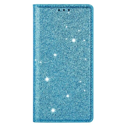 INCOVER Samsung Galaxy A15 (5G) / A15 Flip Deksel med Lommebok og - Glitter - Blå