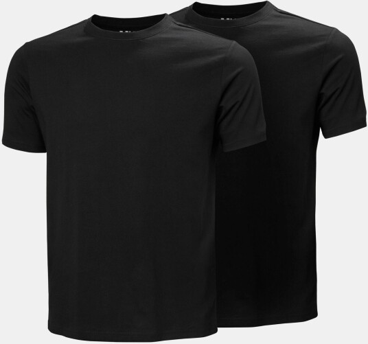 Helly Hansen 2 pakning HH Cotton T skjorter Herre Svart S