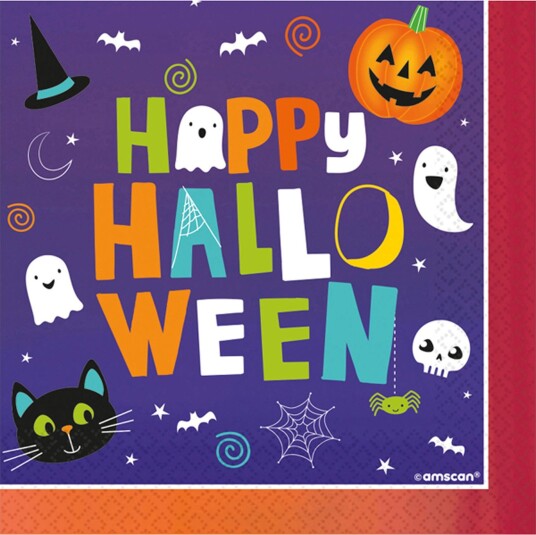 Servietter Halloween Friends - 16-pakning