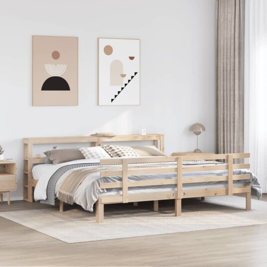 Sengeramme med hodegavl 180x200 cm heltre furu