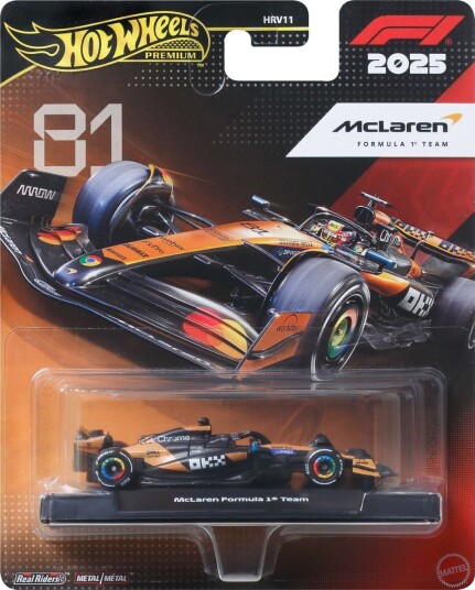 Hot Wheels 1:64 Scale Premium Die-Cast Formula 1 Collectible Toy Race Car (Styles May Vary) - Orange - ONE SIZE