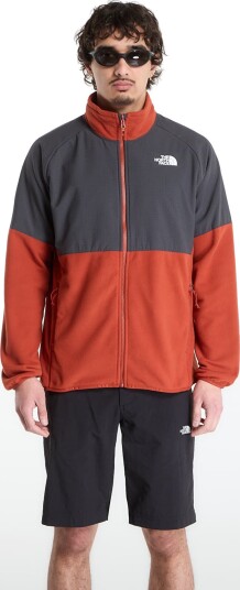 The North Face Men"s Glacier Heavyweight Full Zip Fleece Iron Clay/Asphalt Grey M