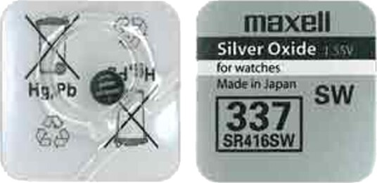 Maxell 337 / V337 / SR416SW / 280-75 / SB-A5 / LR416 Maxell 337 / V337 / SR416SW / 280-75 / SB-A5 / LR416