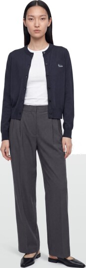 Maison Kitsune Baby Fox Patch Regular Cardigan   Navy   XS