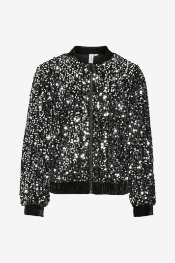 Vero Moda Girl Paljettjakke vmBella Sequin Bomber Jrs Girl Svart