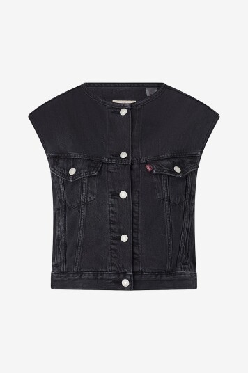 Levi's Jeansvest Collarless Shrunken 90s Svart