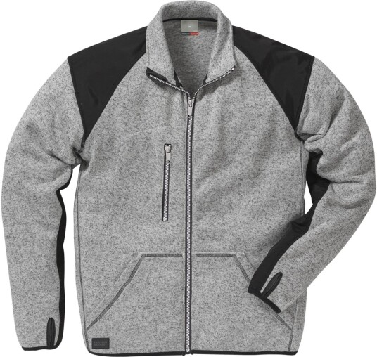 Fristads 7451 PRKN Fleecejakke med refleksdetaljer og ripstop Grå/svart XXXL Fristads 7451 PRKN Fleecejakke med refleksdetaljer og ripstop Grå/svart XXXL