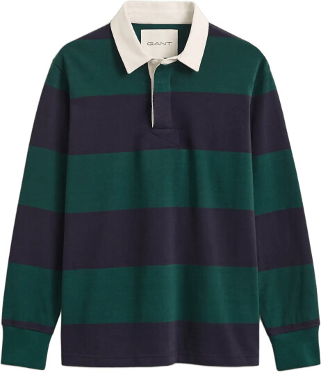 Gant Striped Heavy Rugger   Green   XXL