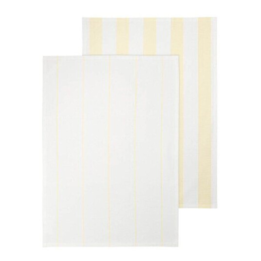 Blomus Taulo kjøkkenhåndkle 70x50 cm 2 stk hvit/gul Blomus Taulo kjøkkenhåndkle 70x50 cm 2 stk hvit/gul